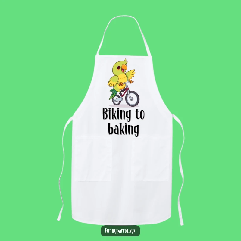 Funny Parrot Unicycle Apron: Determined Chef Fun, Hilarious Cooking Gift