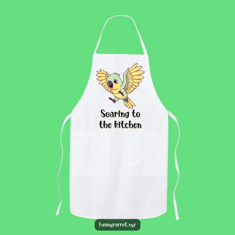 Funny Flying Parrot Apron - Cook with determination and hilarious big wings!