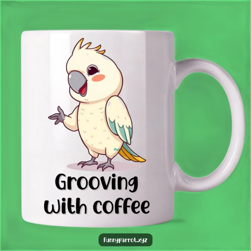 Cheeky Parrot Mug: Funny Dancer Mimics Moves, Perfect Gift