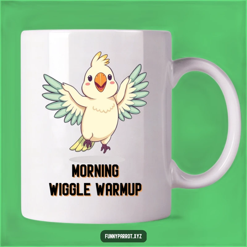 Funny Wobbly Parrot Dance Mug: Silly Bird Grooving, Hilarious Gift for Dance Lovers