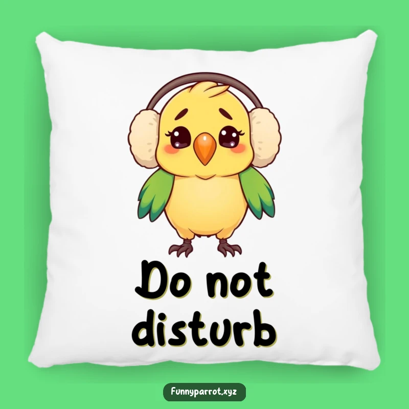 Funny Parrot Earmuffs Pillow: Confused Parrot Comfort, Soft and Hilarious Funny Gift