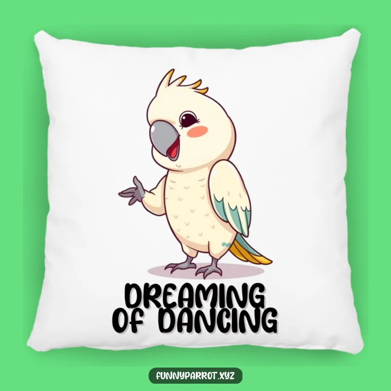 Cheeky Dancer Parrot Pillow: Cozy Decor with Tiny Dance Moves