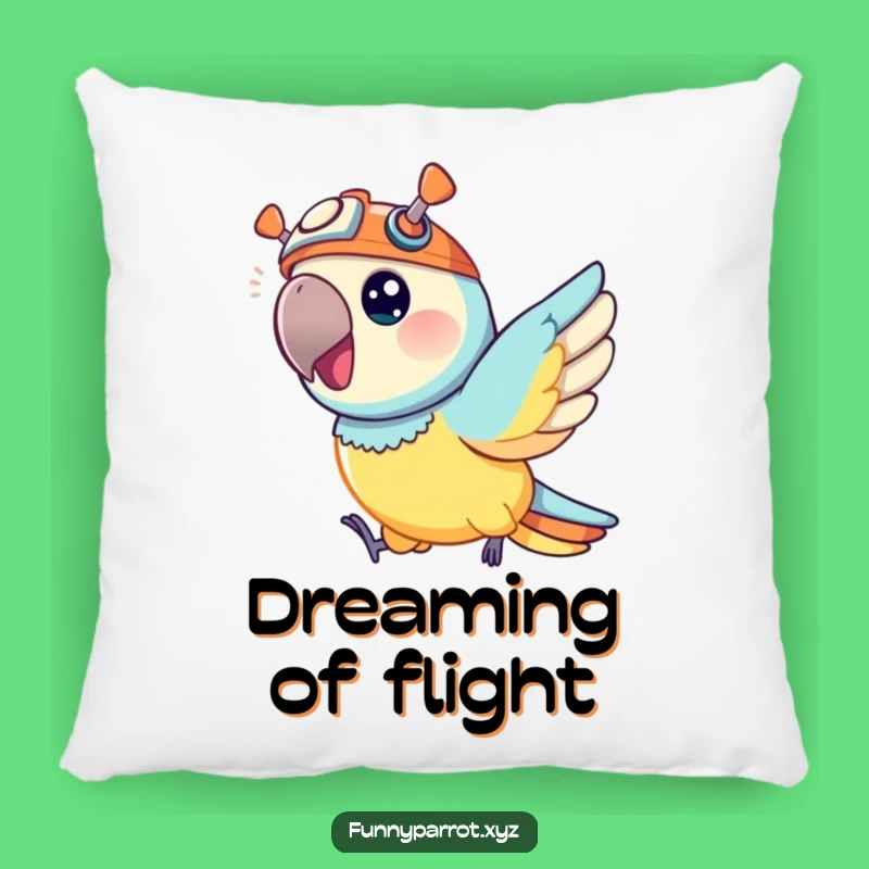 Funny Parrot Pillow, Zippy Bird Propeller Hat Cushion for Cozy Fun