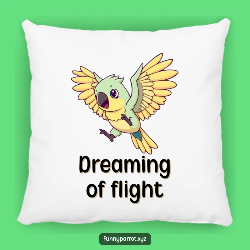 Funny Flying Parrot Pillow - Cuddle with comical wings and determined dreams!