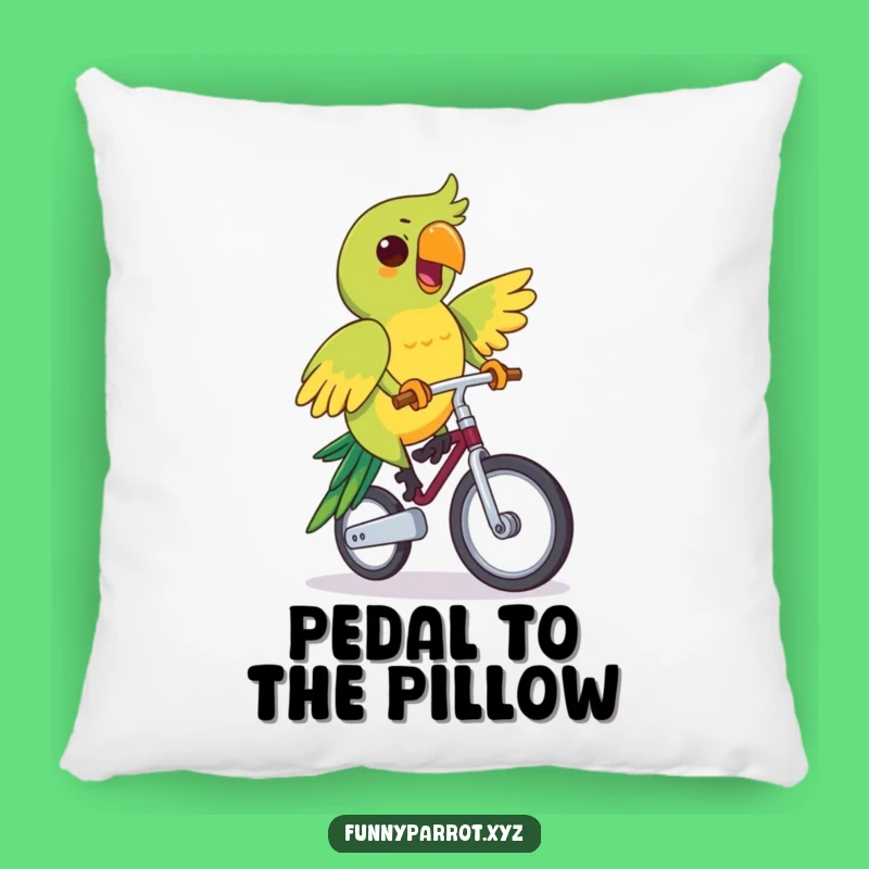 Funny Parrot Unicycle Pillow: Cheerful Parrot Comfort, Soft and Hilarious Funny Gift