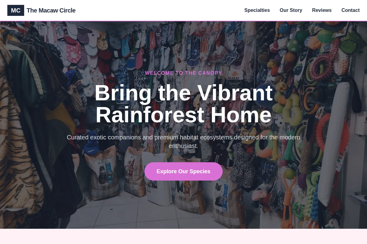 Rainforest Pet Shop