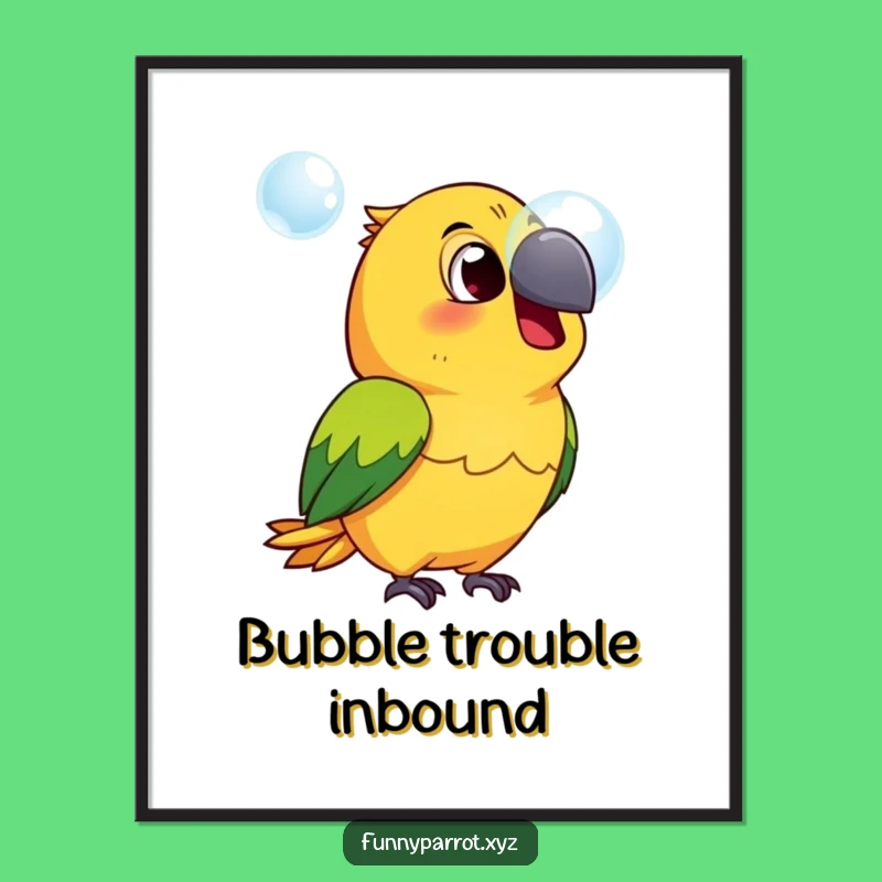 Funny Surprised Parrot Poster - Bring hilarious avian shock to your walls!