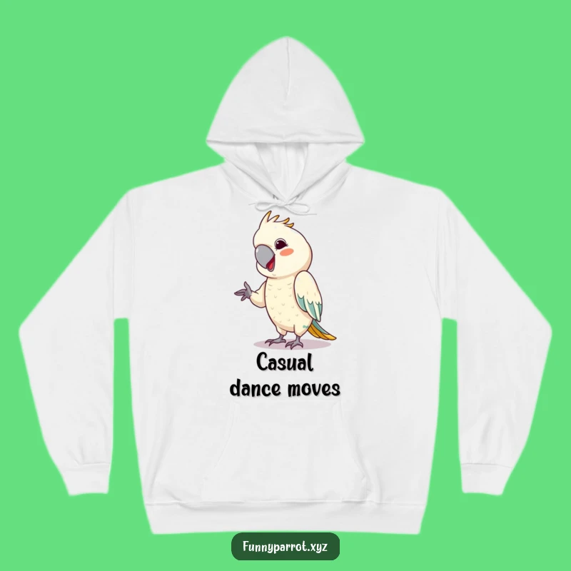 Cheeky Dancer Parrot Hoodie: Cozy, Funny Wear with Tiny Dance Moves