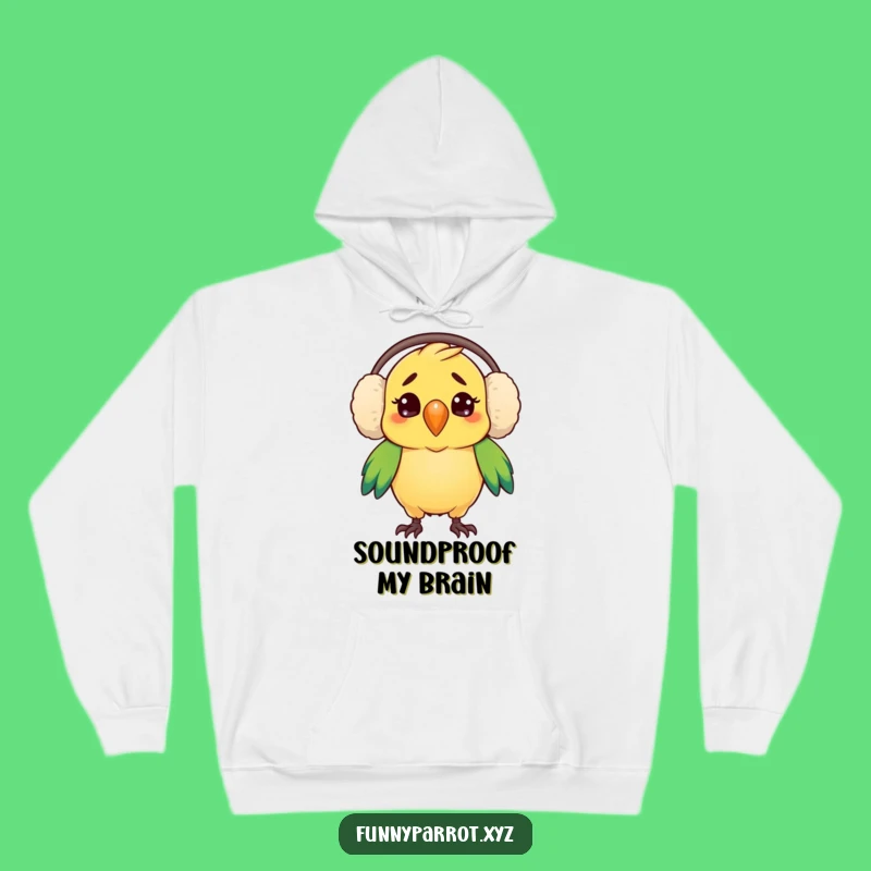 Cozy Funny Parrot Earmuffs Hoodie: Confused Parrot, Warm and Hilarious Funny Gift