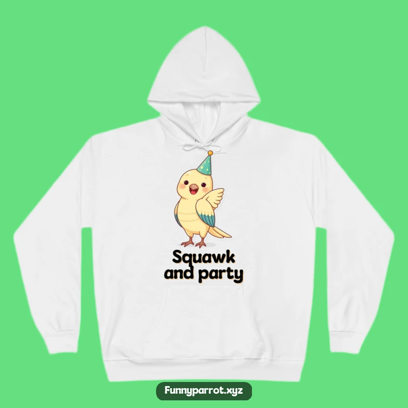 Cozy Funny Parrot Party Hat Hoodie: Snuggle Up with Laughter