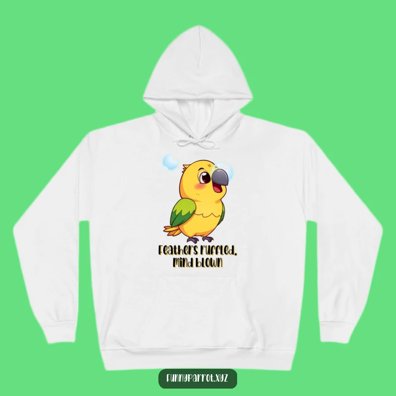 Funny Surprised Parrot Hoodie - Stay cozy and shocked with this hilarious bird design!