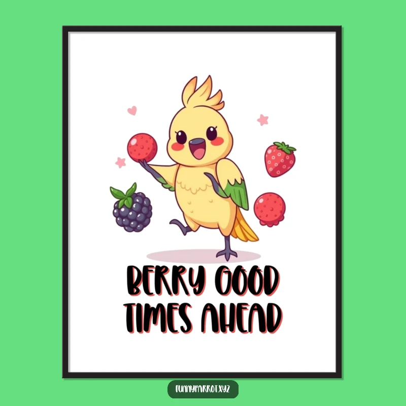 Funny Free Printable Wall Art: Juggling Parrot Download for a Playful Decor