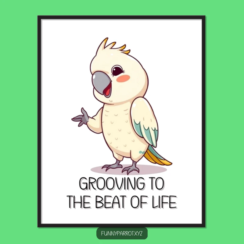 Funny Free Printable Wall Art: Dancing Parrot Download for a Playful Decor