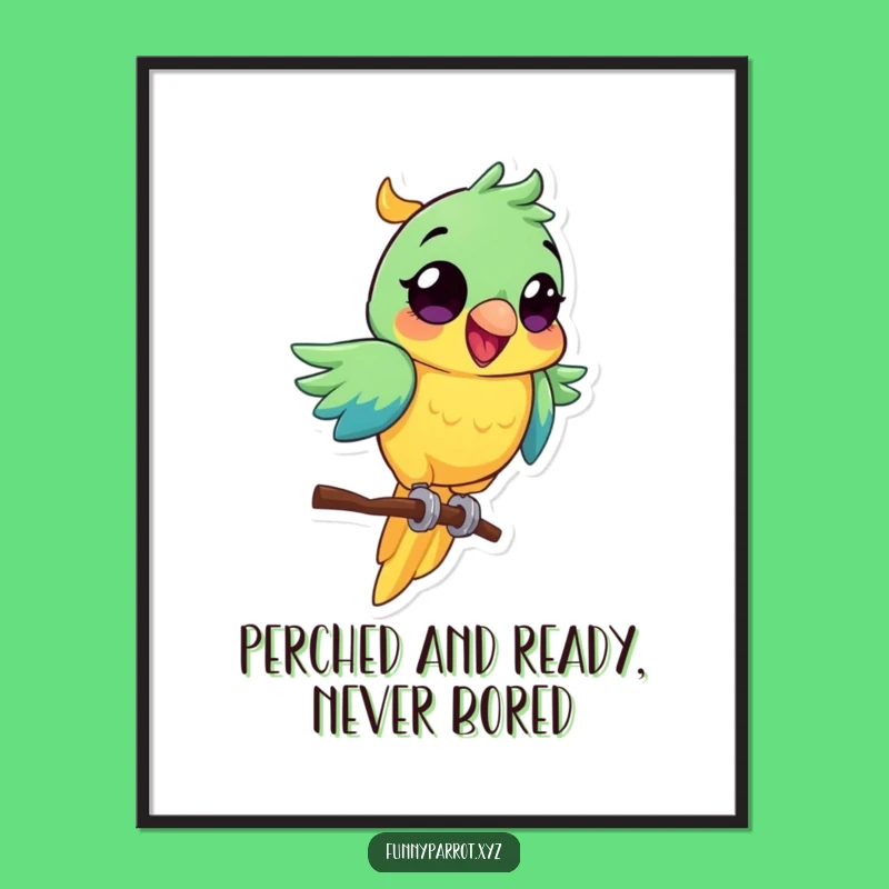 Funny Free Printable Wall Art: Spinning Parrot Download for a Vibrant Decor