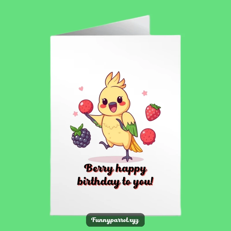 Funny Free Printable Birthday Card: Juggling Parrot Download for a Playful Celebration