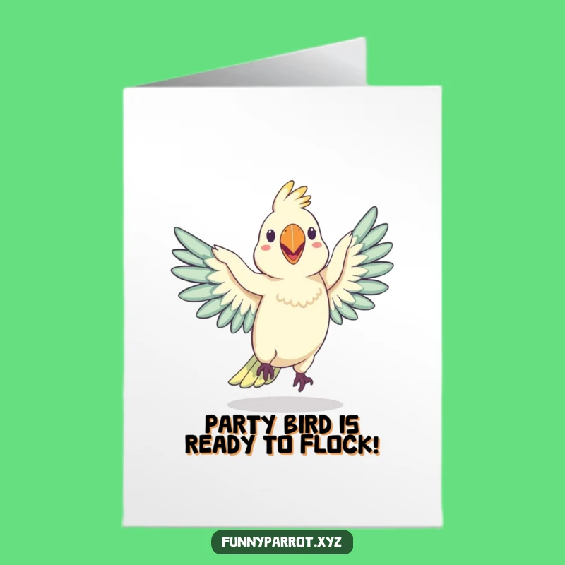 Free Printable Birthday Card: Wobbly Parrot Dance - Hilarious Downloadable Gift