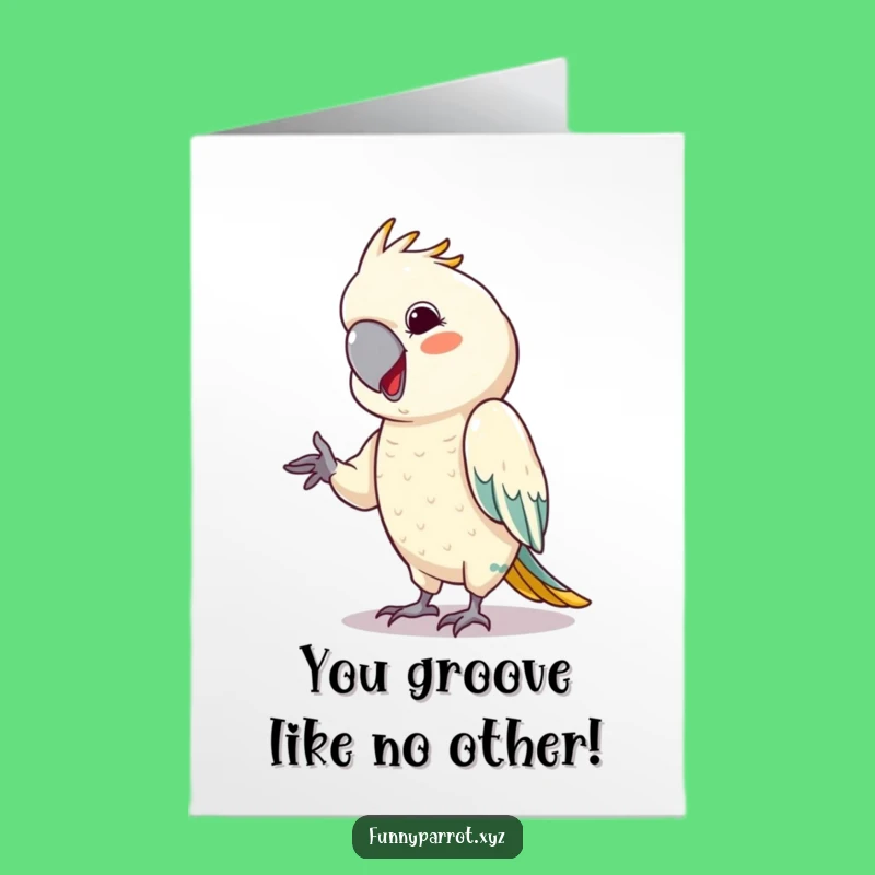 Funny Free Printable Congrats Card: Dancing Parrot Download for a Celebratory Move