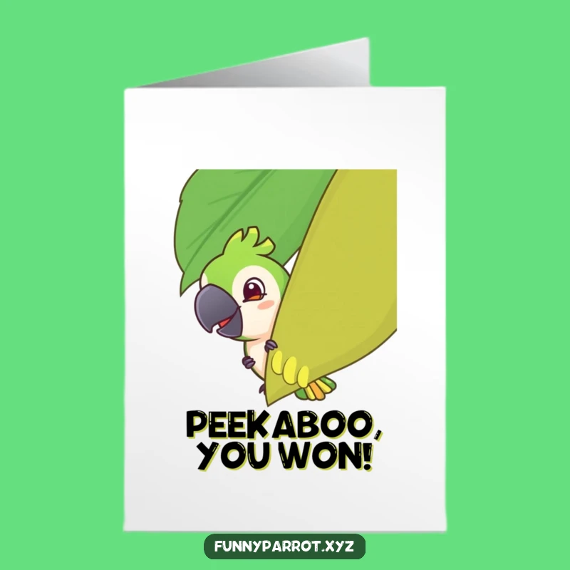 Free Printable Peeking Parrot Congrats Card: Mischievous Success Downloadable Gift