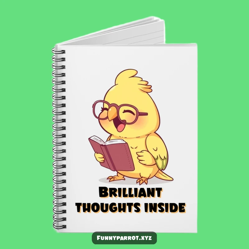 Funny Laughing Parrot Notebook - Jot down ideas with a witty, chuckling bird!
