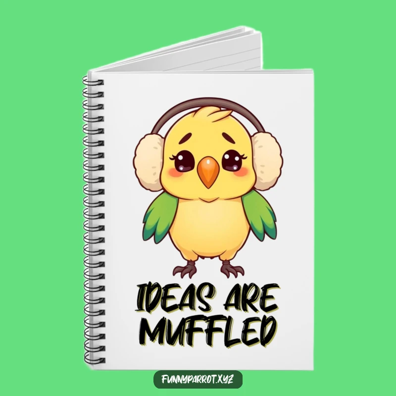 Funny Parrot Earmuffs Notebook: Confused Parrot Journal, Creative Humor, Perfect Funny Gift
