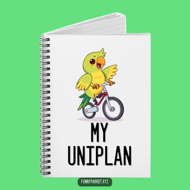 Funny Parrot Unicycle Notebook: Determined Parrot Journal, Creative Humor, Perfect Funny Gift