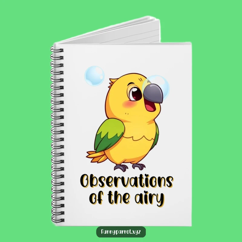Funny Surprised Parrot Notebook - Jot down notes with hilarious avian astonishment!