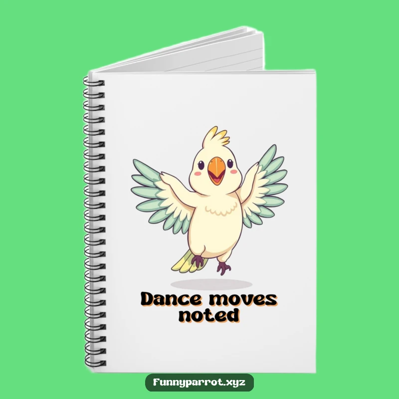 Funny Wobbly Parrot Dance Notebook: Jot Down Moves with a Silly Grooving Bird