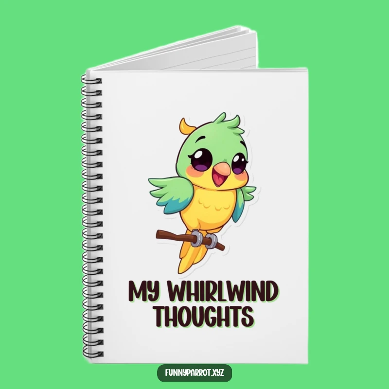 Vibrant Parrot Notebook: Funny Journal for Energetic Ideas and Thoughts