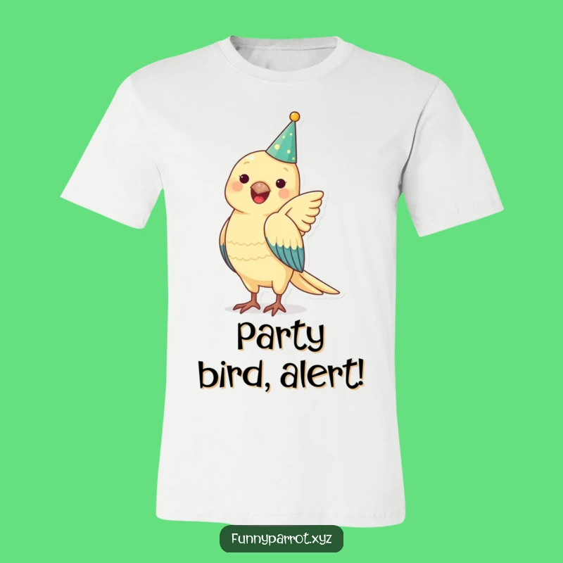 Funny Parrot Party Hat T-Shirt: Wearable Humor for Bird Fans