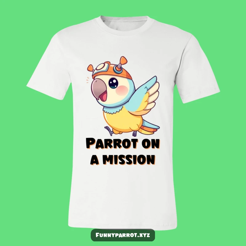 Funny Parrot Propeller Hat T-Shirt, Zippy Bird Design for Joyful Souls