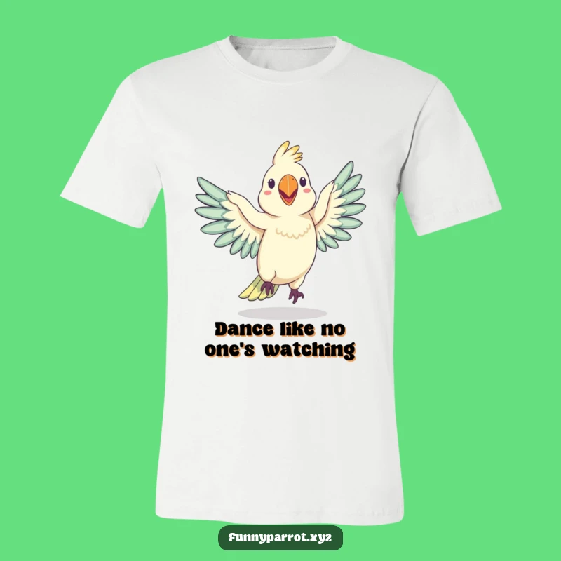 Funny Wobbly Parrot Dance T-Shirt: Silly Bird Grooving, Hilarious Gift for Fun Lovers