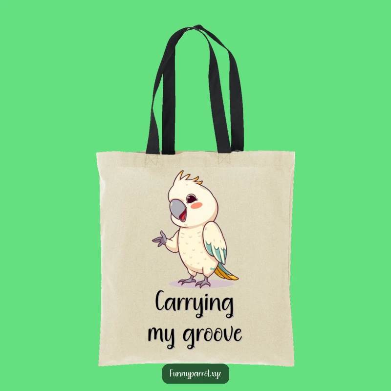 Cheeky Dancer Parrot Tote Bag: Funny Accessory for Fun Moves, Perfect Gift