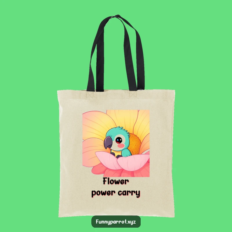 Funny Curious Parrot Tote Bag - Carry your treasures with this peeking bird!