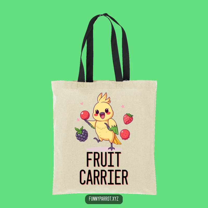 Juggling Parrot Tote Bag: Funny Accessory for Playful Fun, Perfect Gift