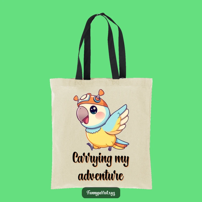 Funny Parrot Tote Bag, Zippy Bird Propeller Hat Bag for Everyday Fun