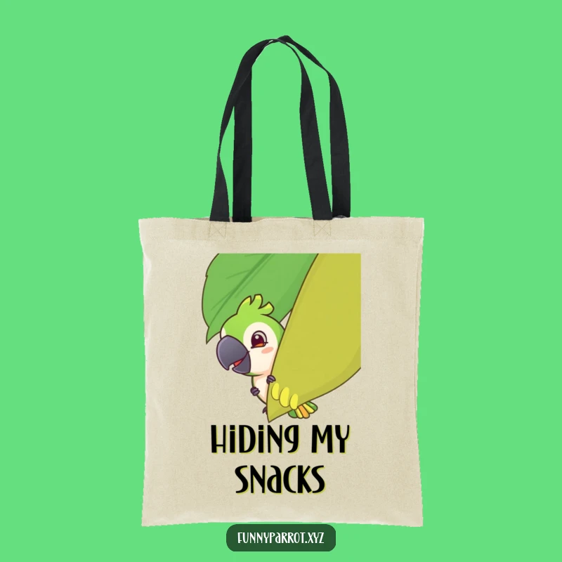 Funny Parrot Peeking Tote Bag: Mischievous Parrot Art, Stylish and Hilarious Funny Gift